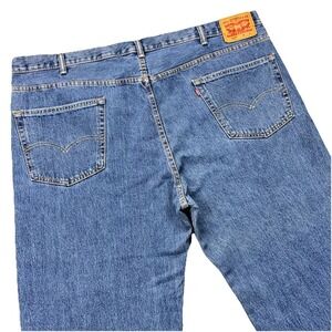 Levis 550 Jeans Mens 48X29 Blue Denim‎ Wide Leg Workwear Biker Casual Relaxed